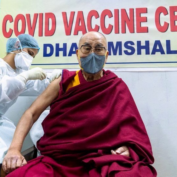 dctpro article img Covid: Dalai Lama urges others to get vaccinated as he receives first shot